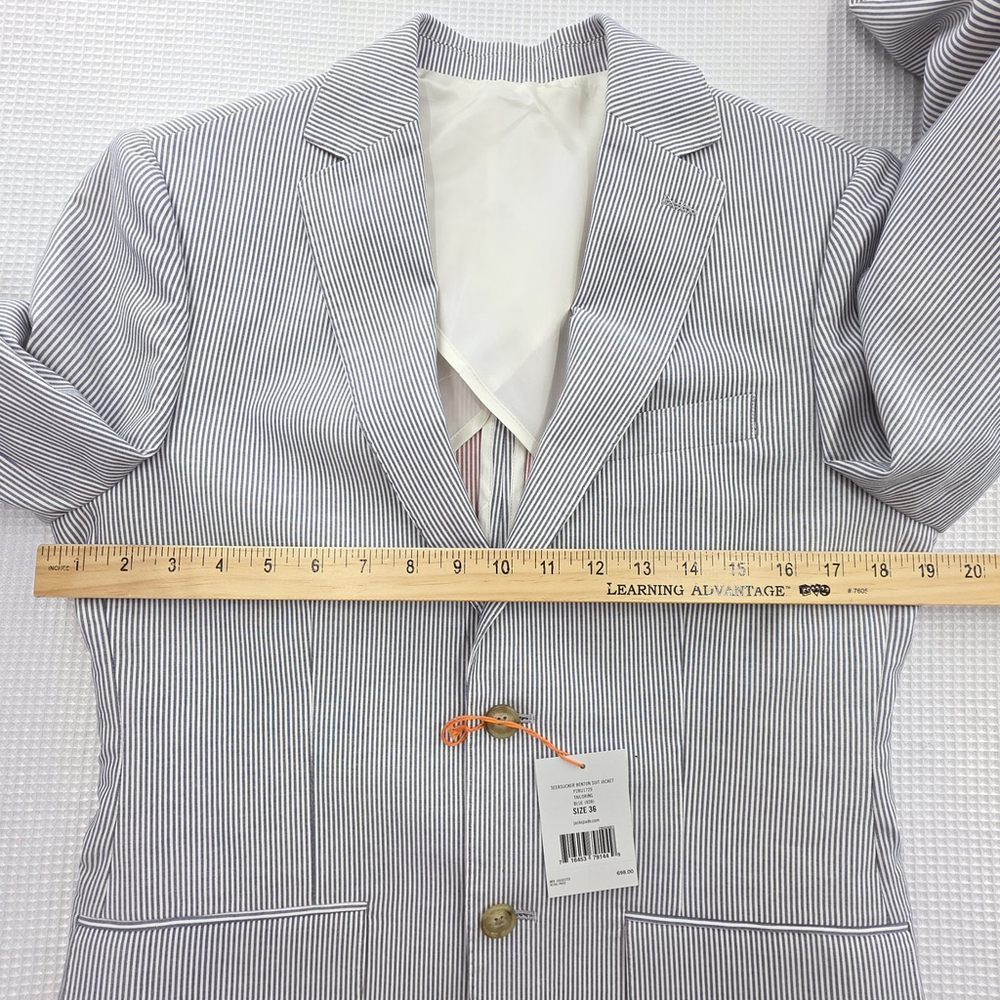 Quiet Luxury Jack Spade Seersucker Benton Suit Jacket Men’s 36 Stripe NWT $698 - Picture 11 of 16